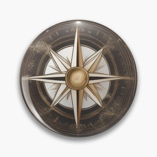 Item preview, Wanderlust Rose of the Winds Gold Compass Symbol  designed and sold by cluelesspaula.