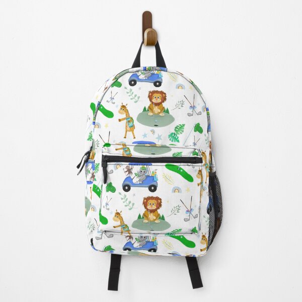 Item preview, Golf Zoo Animals In Blue Golf Cart Pattern designed and sold by daphsam.