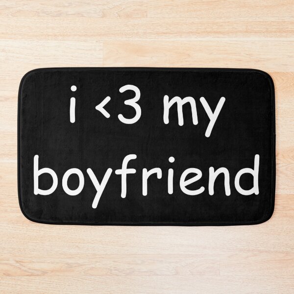 Item preview, I <3 my boyfriend comic sans print (black) designed and sold by Magnolia Valley Art.