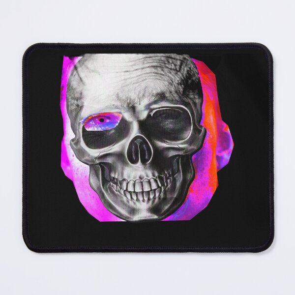Item preview, Collage of pink neon scull , Fear Of Age And Death II., Contemporary Art designed and sold by DenisaDesign.