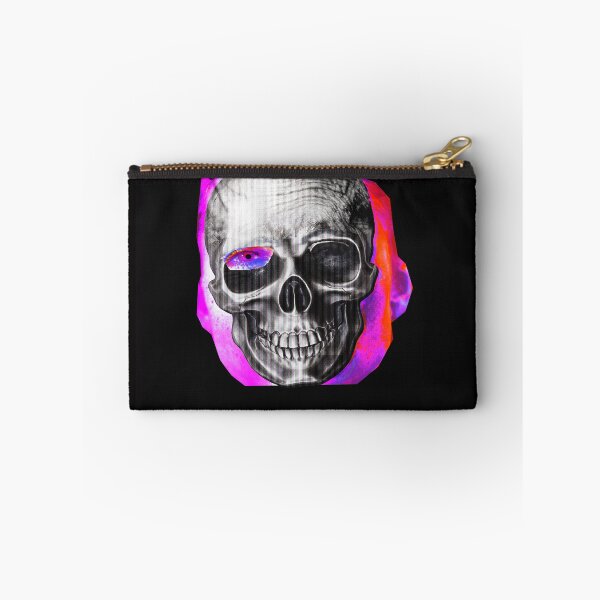 Item preview, Collage of pink neon scull , Fear Of Age And Death II., Contemporary Art designed and sold by DenisaDesign.