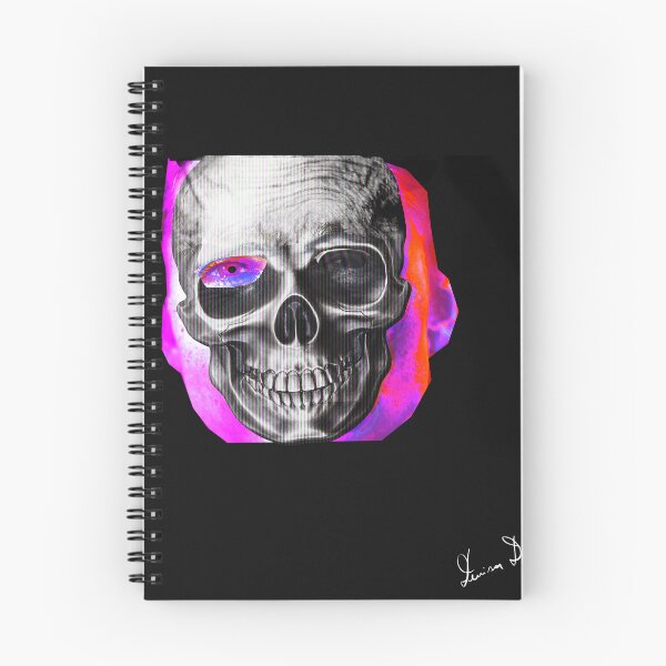 Item preview, Collage of pink neon scull , Fear Of Age And Death II., Contemporary Art designed and sold by DenisaDesign.