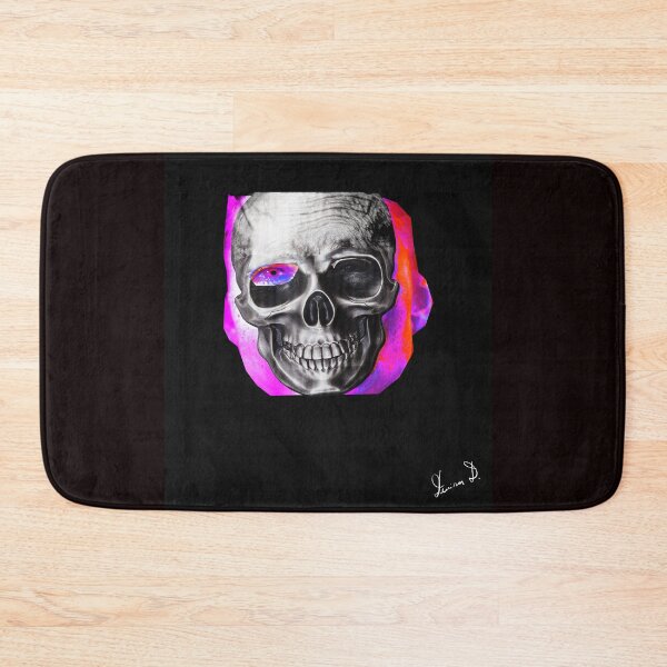 Item preview, Collage of pink neon scull , Fear Of Age And Death II., Contemporary Art designed and sold by DenisaDesign.