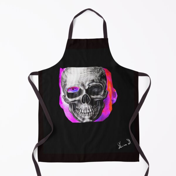 Item preview, Collage of pink neon scull , Fear Of Age And Death II., Contemporary Art designed and sold by DenisaDesign.