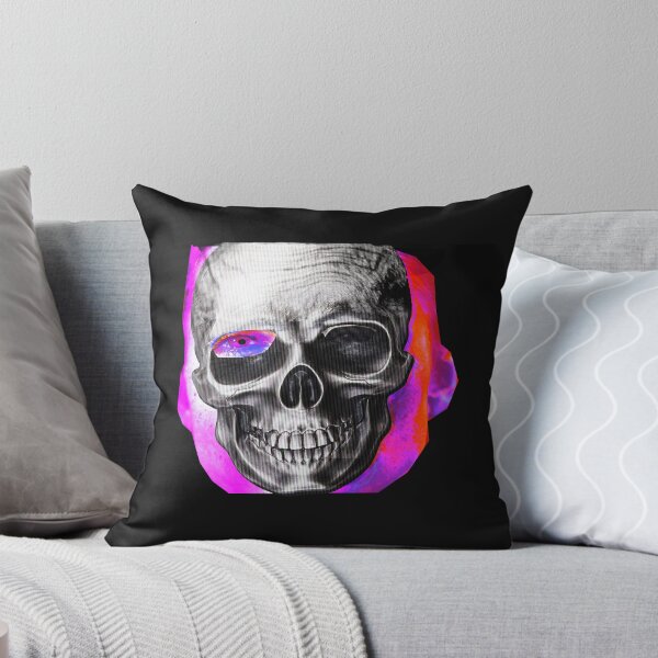 Item preview, Collage of pink neon scull , Fear Of Age And Death II., Contemporary Art designed and sold by DenisaDesign.