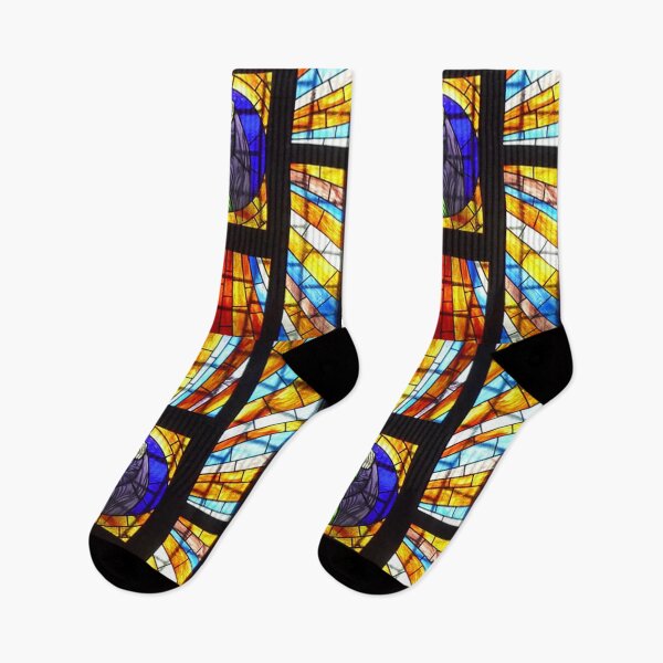 Item preview, Two people hugging in a stained glass window. designed and sold by claireseyeview.