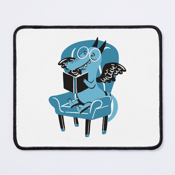 Item preview, Dragon reading a book designed and sold by jasmineberry.