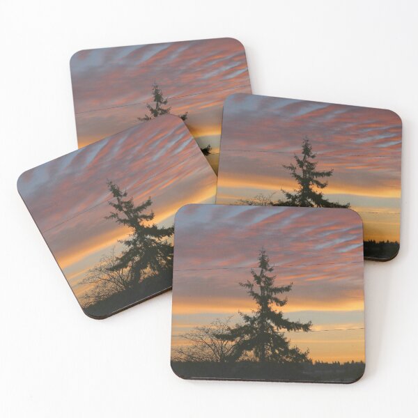 Item preview, A Slice of Bremerton at Dusk Under Altocumulus Clouds designed and sold by jzmurdock.