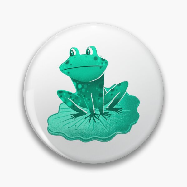 Item preview, Green frog on a lotus leaf designed and sold by jasmineberry.