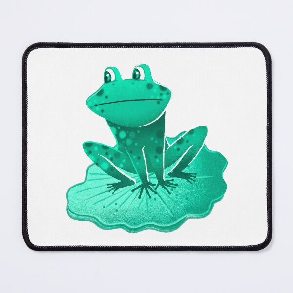 Item preview, Green frog on a lotus leaf designed and sold by jasmineberry.