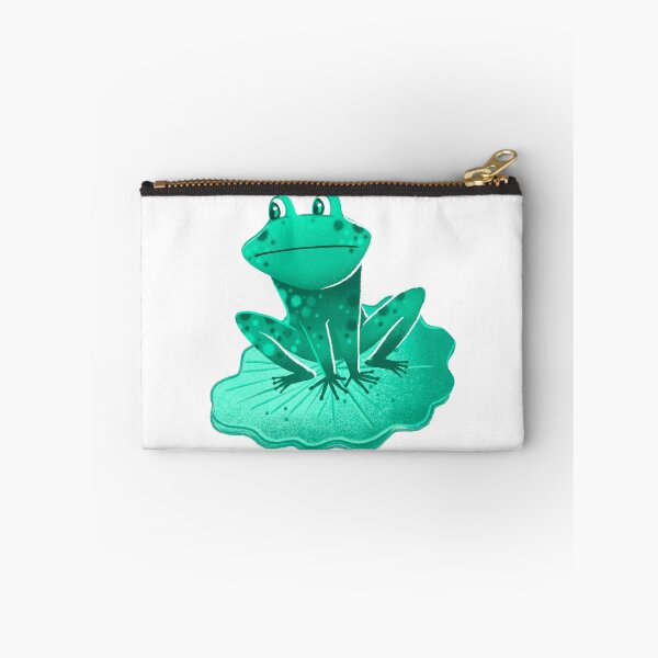 Item preview, Green frog on a lotus leaf designed and sold by jasmineberry.