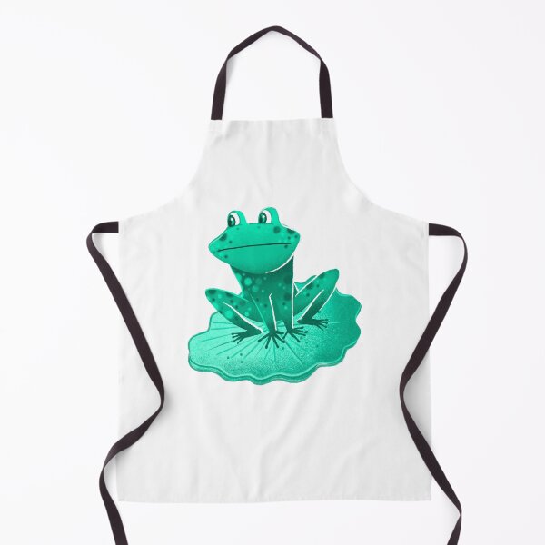 Item preview, Green frog on a lotus leaf designed and sold by jasmineberry.