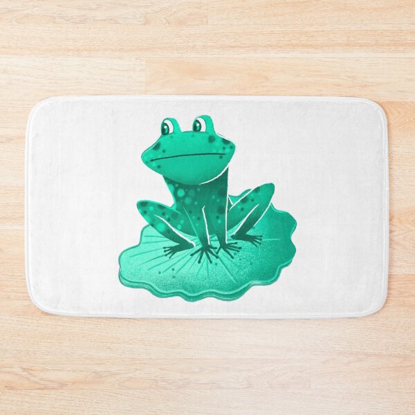 Item preview, Green frog on a lotus leaf designed and sold by jasmineberry.