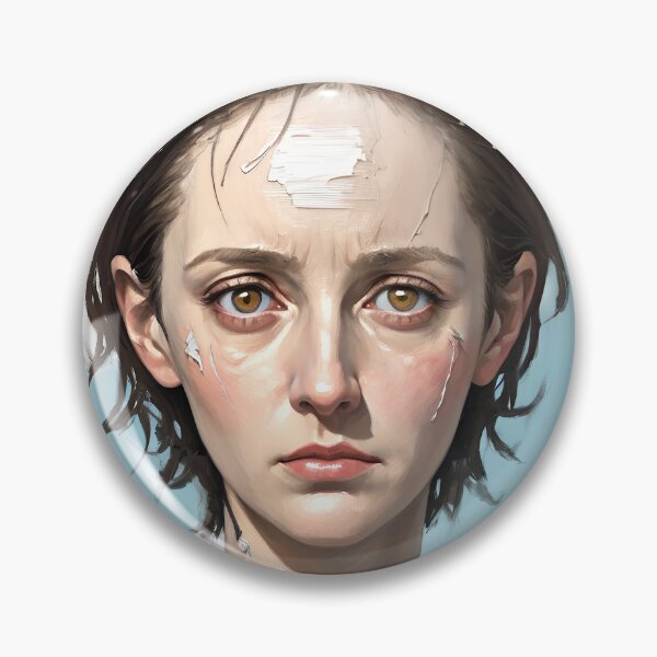 Item preview, Sadness and Sorrow Acrylic Style Portrait Existential Art designed and sold by kakarikihill.