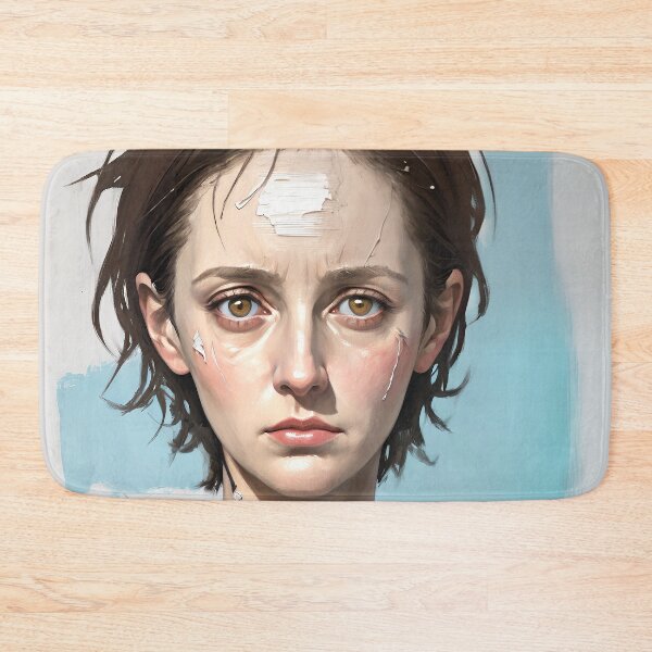 Item preview, Sadness and Sorrow Acrylic Style Portrait Existential Art designed and sold by kakarikihill.