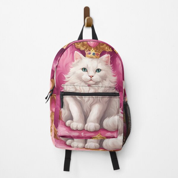 Item preview, Pets of Countries - Fluffy White Ragdoll Cat on Pink Throne designed and sold by PurrfectionMeow.