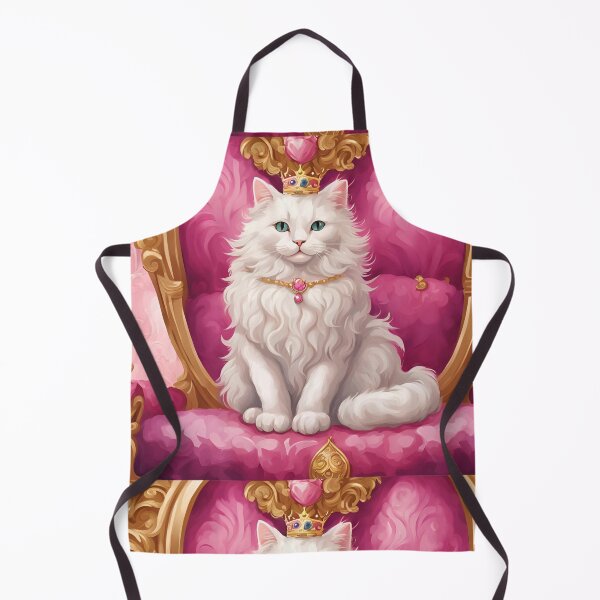 Item preview, Pets of Countries - Fluffy White Ragdoll Cat on Pink Throne designed and sold by PurrfectionMeow.
