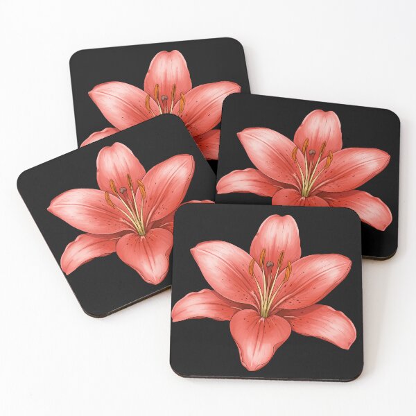 Item preview, Elegant Red Lily Flower Illustration designed and sold by andasanc14.
