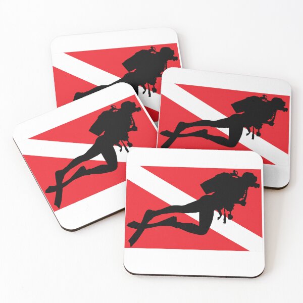 Item preview, Scuba Diver and Flag designed and sold by The Wandering Bookworm.