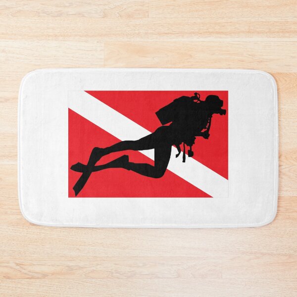 Item preview, Scuba Diver and Flag designed and sold by The Wandering Bookworm.