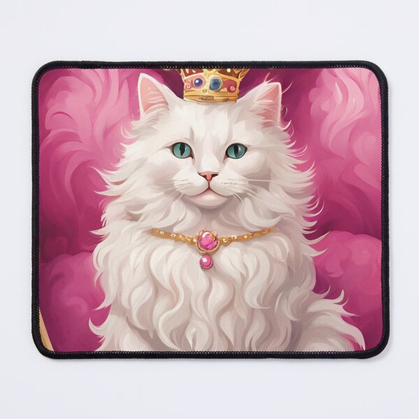 Item preview, Pets of Countries - Fluffy White Ragdoll Cat on Pink Throne designed and sold by PurrfectionMeow.