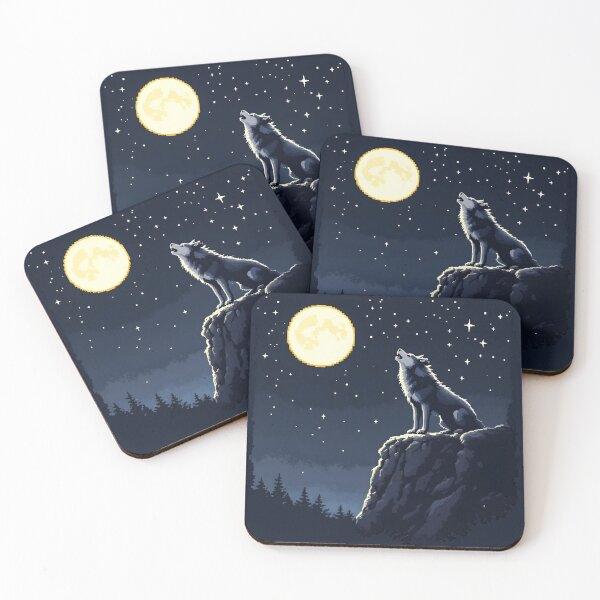 Item preview, Pixel Wolf: Howling at the Moon designed and sold by Jollys-ArtShop.