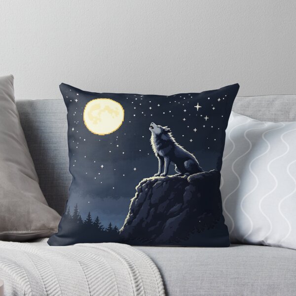 Item preview, Pixel Wolf: Howling at the Moon designed and sold by Jollys-ArtShop.