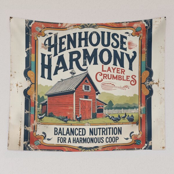 Item preview, Henhouse Harmony Vintage feed sack Design designed and sold by Marcee Duggar.