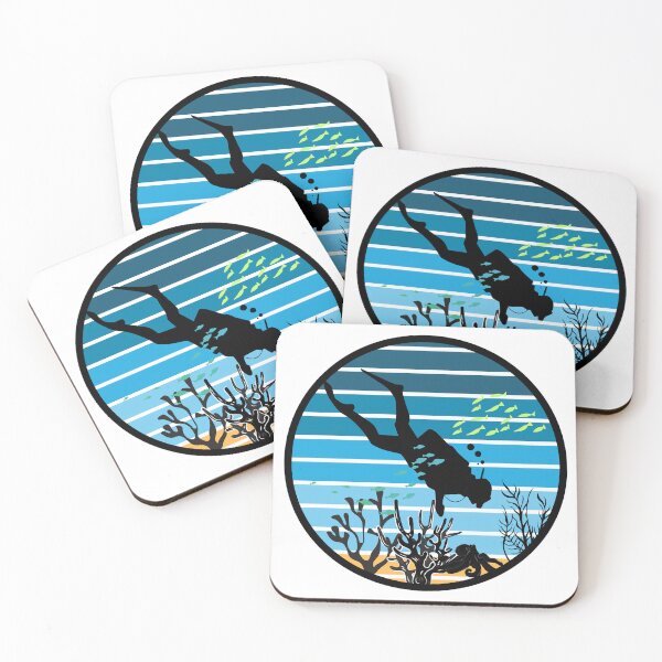 Item preview, Retro Scuba Diver Badge designed and sold by The Wandering Bookworm.