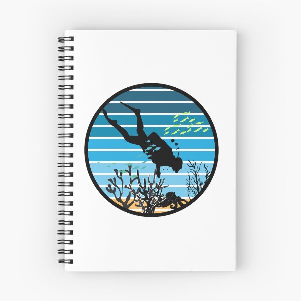 Item preview, Retro Scuba Diver Badge designed and sold by The Wandering Bookworm.