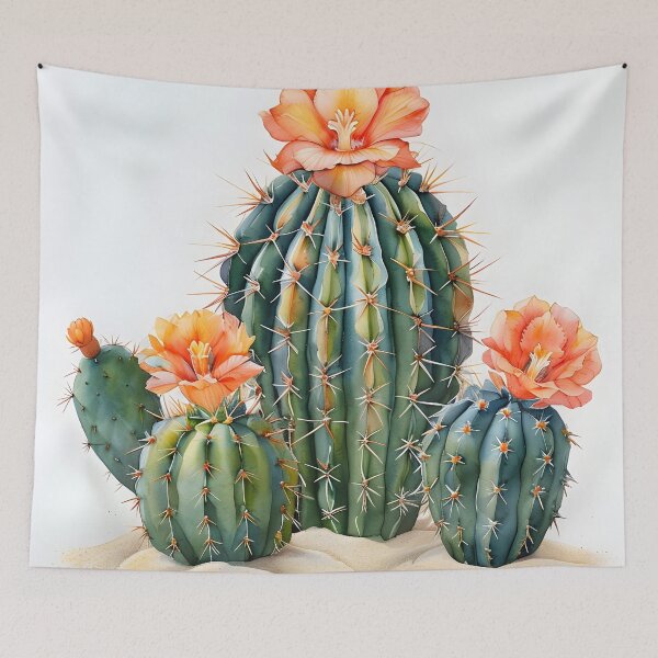 Item preview, Blooming Cactus - Watercolor Botanical Art designed and sold by NiobesSkein.