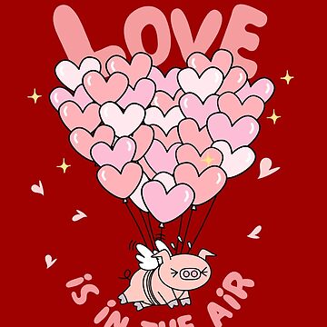 Artwork thumbnail, Giddy Piggies Valentines Day Love is in the Air by Giddy Piggies