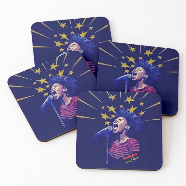 Item preview, Fearless and Free - Bold Artistic Singer Illustration designed and sold by BTN by Roarberry.