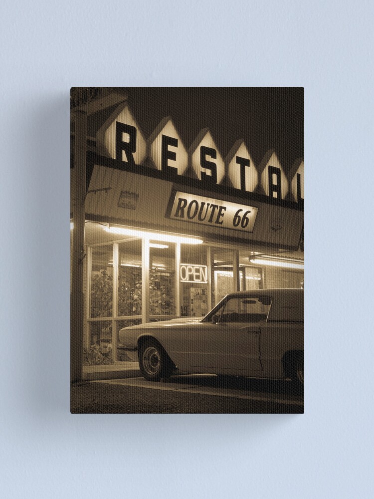 Alternate view of USA. New Mexico. Route 66. Santa Rosa. The Route 66 Restaurant. Canvas Print