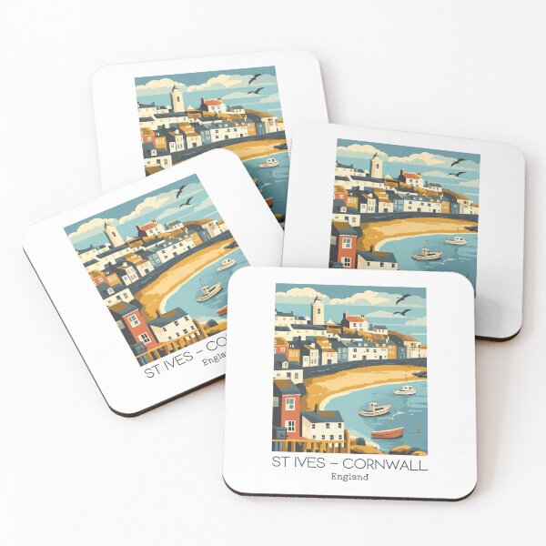 Item preview, A Vintage Travel Illustration of St Ives - Cornwall - England designed and sold by GoodOldVintage.