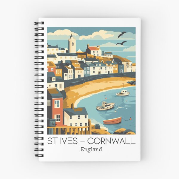 Item preview, A Vintage Travel Illustration of St Ives - Cornwall - England designed and sold by GoodOldVintage.