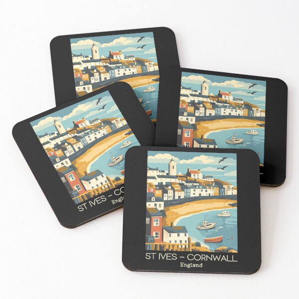 Item preview, A Vintage Travel Illustration of St Ives - Cornwall - England designed and sold by GoodOldVintage.