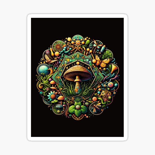 Item preview, Microcosm mushroom Mandala designed and sold by Microcosmart.