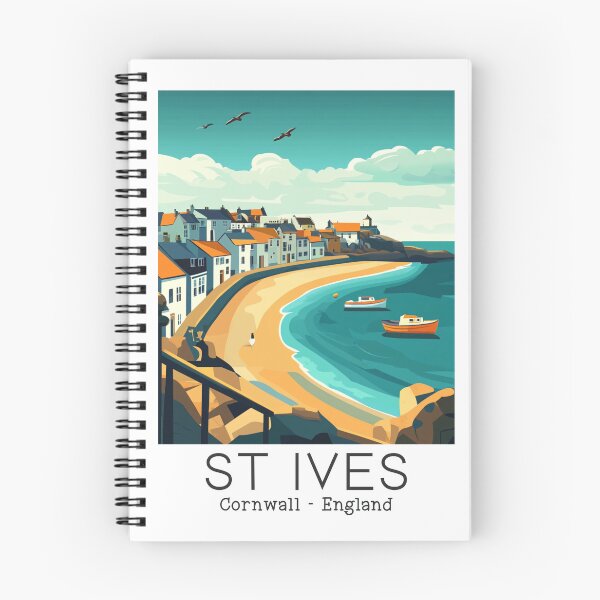 Item preview, A Vintage Travel Illustration of St Ives - Cornwall - England designed and sold by GoodOldVintage.