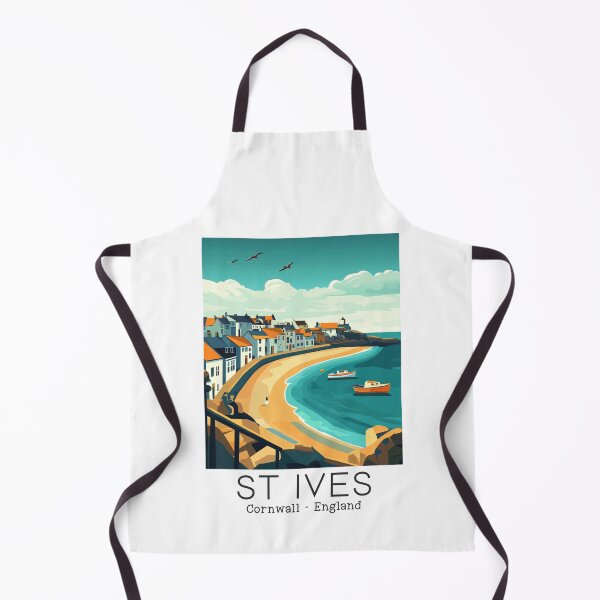 Item preview, A Vintage Travel Illustration of St Ives - Cornwall - England designed and sold by GoodOldVintage.