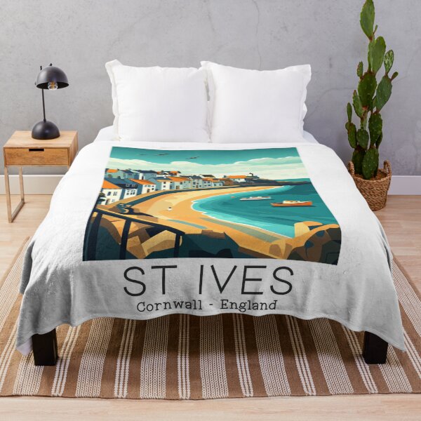 Item preview, A Vintage Travel Illustration of St Ives - Cornwall - England designed and sold by GoodOldVintage.