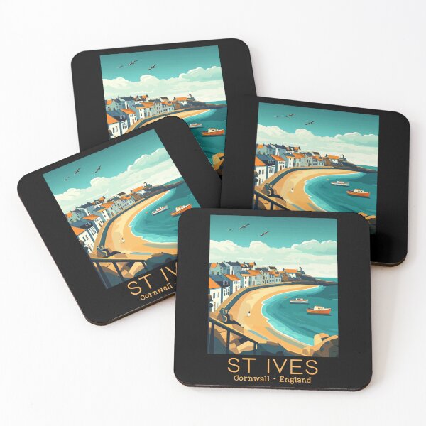 Item preview, A Vintage Travel Illustration of St Ives - Cornwall - England designed and sold by GoodOldVintage.