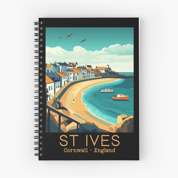 Item preview, A Vintage Travel Illustration of St Ives - Cornwall - England designed and sold by GoodOldVintage.