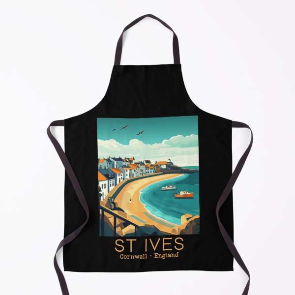 Item preview, A Vintage Travel Illustration of St Ives - Cornwall - England designed and sold by GoodOldVintage.