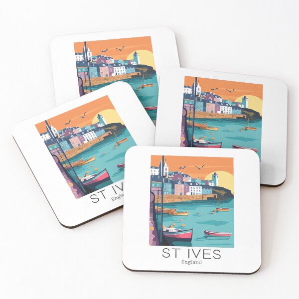 Item preview, A Vintage Travel Illustration of St Ives - Cornwall - England designed and sold by GoodOldVintage.