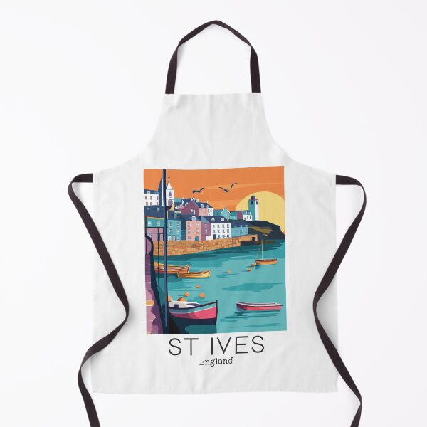 Item preview, A Vintage Travel Illustration of St Ives - Cornwall - England designed and sold by GoodOldVintage.