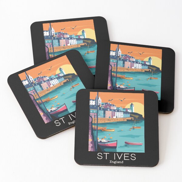 Item preview, A Vintage Travel Illustration of St Ives - Cornwall - England designed and sold by GoodOldVintage.