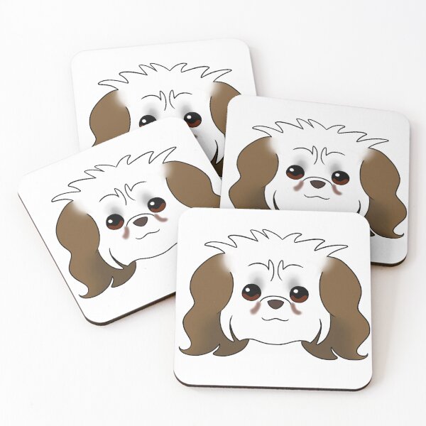 Item preview, White Shih Tzu Brown Ears Tear Stains designed and sold by OliRoseArt.