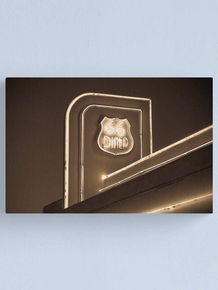 Alternate view of USA. New Mexico. Albuquerque. Route 66 Diner. Canvas Print