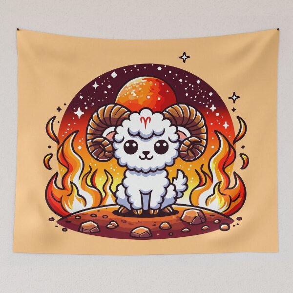 Item preview, Cute Aries with Mars Rising designed and sold by Ghost on Toast.